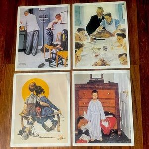 Norman Rockwell set of 4 ungraded prints.